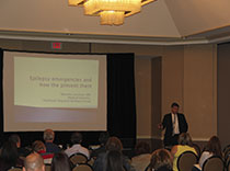Dr. Marcelo Lancman speaks at the epilepsy conference