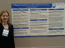 Dr.Lorna Myers with poster on PNES in Hispanic immigrants