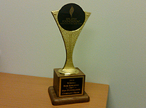 Trophy for donations collected by Northeast Regional Epilepsy group