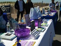 Epilepsy booths lined the walk