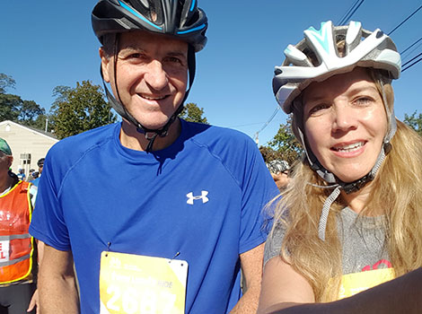 Drs. Marcelo Lancman and Lorna Myers rode 30 miles