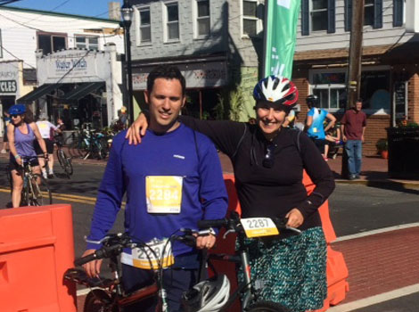 Drs. Eric and Olga Segal finished their 55 mile ride!