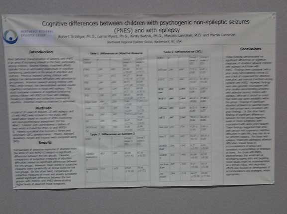 Poster on Children with PNES and epilepsy: cognitive differences 