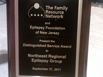Distinguished Service award 2011 for Northeast Regional Epilepsy Group