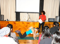 Renata Joy, certified personal trainer teaches safe mat exercises