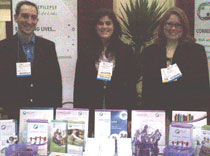 The Northeast Regional Epilepsy Group AES information booth: Martin, Barbara and Melissa