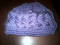 Purple cap ready for November to raise epilepsy awareness.