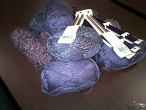 Purple yarn galore for November-Epilepsy Month