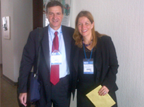 Drs. Marcelo Lancman and Lorna Myers at the epilepsy conference in Pereira, Colombia.