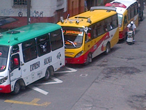 Buses along the streets of Pereira