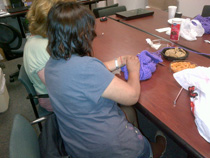 Epilepsy Knitting Club in our Hackensack NJ office