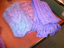 Purple Scarves and shawl for epilepsy