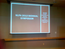 Drs. Bonafina and Myers presented at the 2012 Biennial NLPA conference symposium