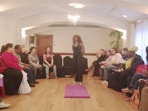 Renata Joy, certified personal trainer demos for conference