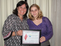 Epilepsy award for the Northeast Regional Epilepsy Group-Kim and Shelby 
