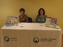 Northeast Regional Epilepsy Group Information booth at Connecticut conference