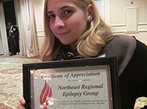 Epilepsy star, Shelby Santucci, was the proud recipient of an award of recognition!